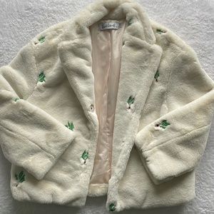 RACHEL ANTONOFF Edith Jacket Ivory Size XS